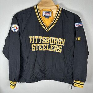 VTG‎ Pittsburgh Steelers NFL Pro Line Champion Mens Large Pullover Windbreaker